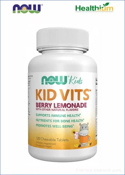 NOW Kid Vits 120 жевательных пастилок Мультивитамины для детей с ягодным вкусом. Детские витамины для иммунитета, для роста и развития
