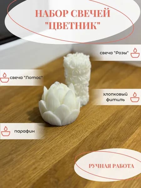 Свеча "Без отдушки", 7.5 см х 5 см, 1 шт