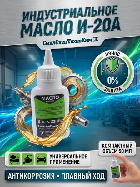 Индустриальное масло И-20А 50 мл