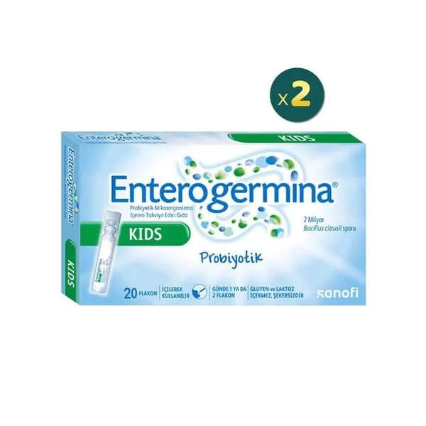 Enterogermina Kids 5 мл, 20 флаконов, 2 упаковки