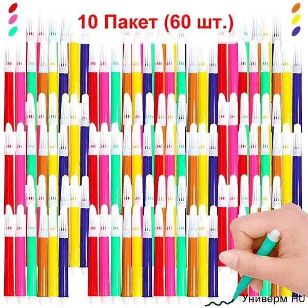 6 - цветная мини - кисть для рисования (10 пакетов)