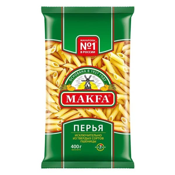 Makfa Макароны Перья любительские, 400 г
