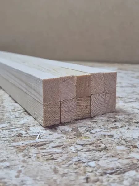 Рейка деревянная, строганная, камерная сушка 15x20x500 мм, сосна, 10 шт.