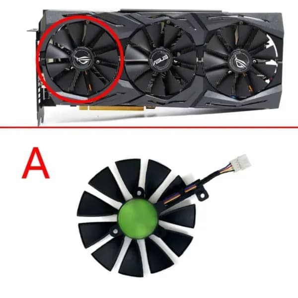 Вентилятор ЛЕВЫЙ для Asus ROG Strix RTX 2060 2070 7пин