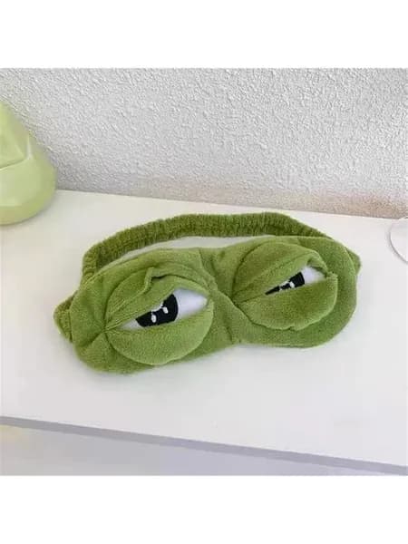 Маска для сна в виде мультяшной лягушки