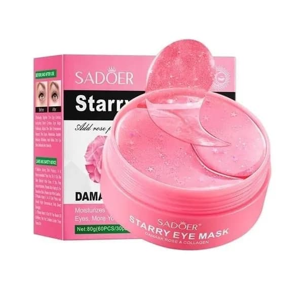 SADOER Патчи для кожи вокруг глаз DAMASK ROSE STARRY 80 Г/60 ШТ