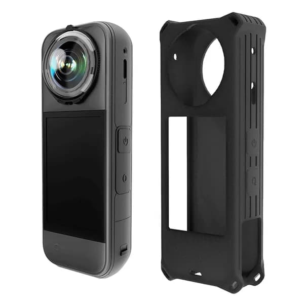 Силиконовый чехол для экшн-камеры Insta360 X5, чёрный, противоударный