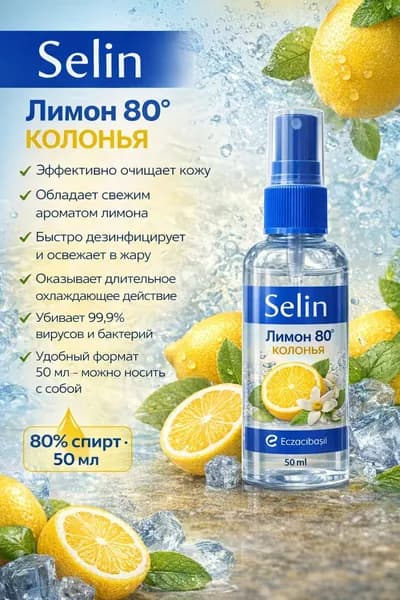 ECZACIBASI Одеколон Selin limon одеколон 50ml 50 мл