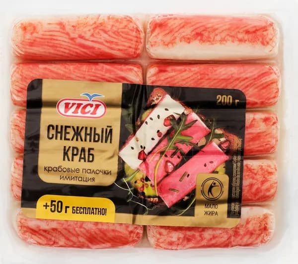 Крабовые палочки VICI Снежный краб (имитация), 250г 2 шт.