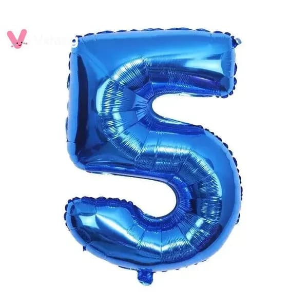 32-дюймовые синие цифры из фольги