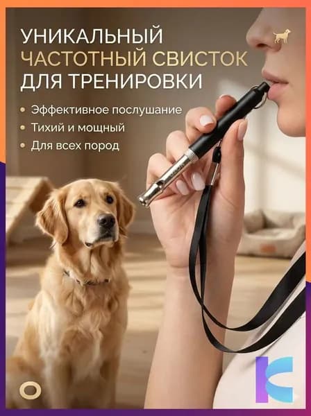 Металлический УЛЬТРАЗВУКОВОЙ бесшумный свисток для дрессировки собак со шнурком
