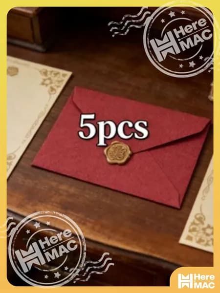 5pcs,Открытка конверт подарочный HEREMAC
