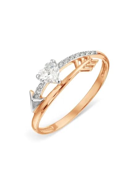 Кольцо женское серебряное 925 пробы с фианитами, KARATOV