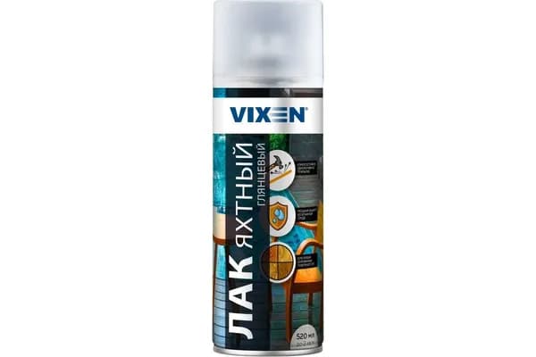 Лак яхтный автомобильный 520 мл аэрозоль VIXEN, глянцевый VX-24002