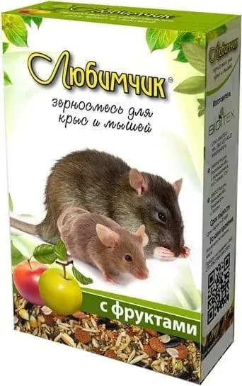 ЛЮБИМЧИК зерносмесь для крыс с фруктами ,400 г /