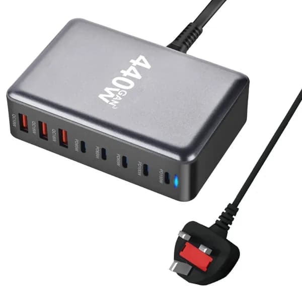 Высокоэлектростанция USB C Зарядное устройство 440W PD Desktop с портом для ноутбуков, таблеток, телефонов ежедневное использование, UK