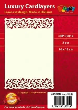Подложка для открытки A6 "ornament borders" (10.5 х 14.85 см.) / Doodey, артикул BPC5812