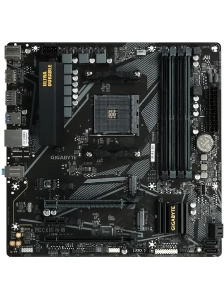 Материнская плата mATX GIGABYTE B550M DS3H R2 (AM4, AMD B550, 4*DDR4 (3200), M.2, 4*SATA, PCIe, 4*USB 3.0, 2*USB 2.0, HDMI, DP)