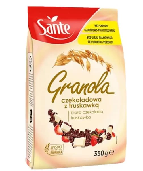 Sante / Гранола с Клубникой и Белым Шоколадом, 350 гр / Польша
