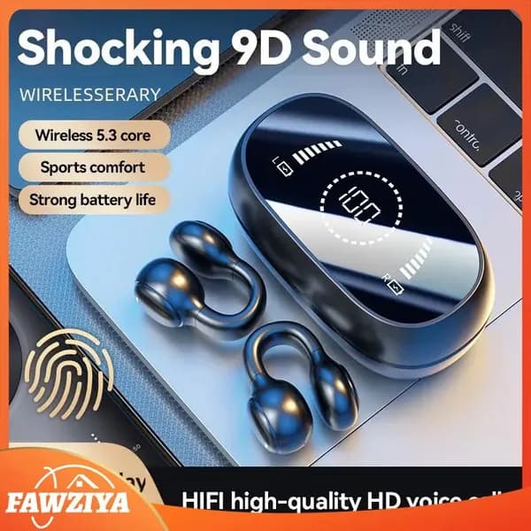 Наушники беспроводные с микрофоном, Bluetooth, черный, зеркальный