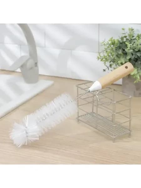 Ёрш для посуды Meli, 34×6 см, бамбуковая ручка