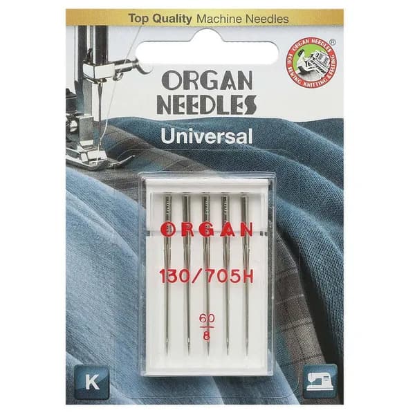 Иглы ORGAN для швейных машин универсальные №60, 5 шт