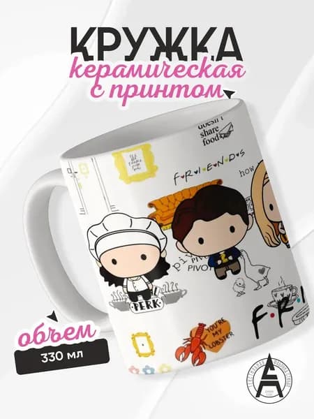 Кружка с принтом сериал Друзья Friends