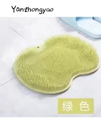 yunzhongyao Мочалка массажная для тела и ног силиконовая, массажный коврик для ног, мочалка на присосках, щетка силиконовая для ног и тела, 20cmx28cm