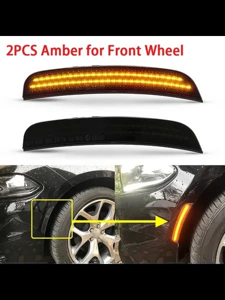 2 шт. Amber LED боковой указатель поворота для переднего кол