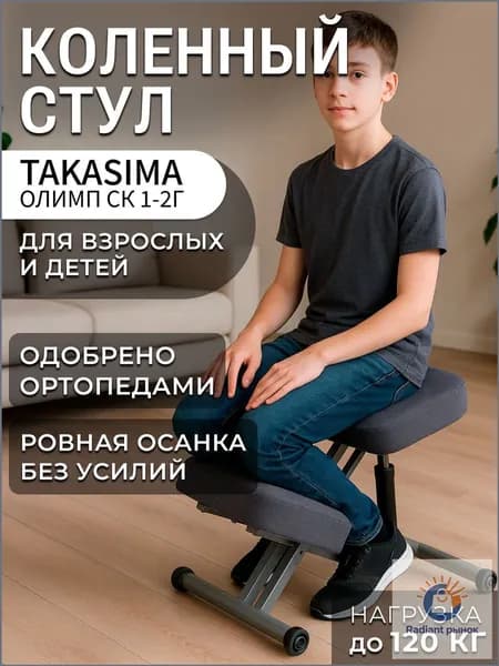 Ортопедический стул, Ткань, Благородный антрацит