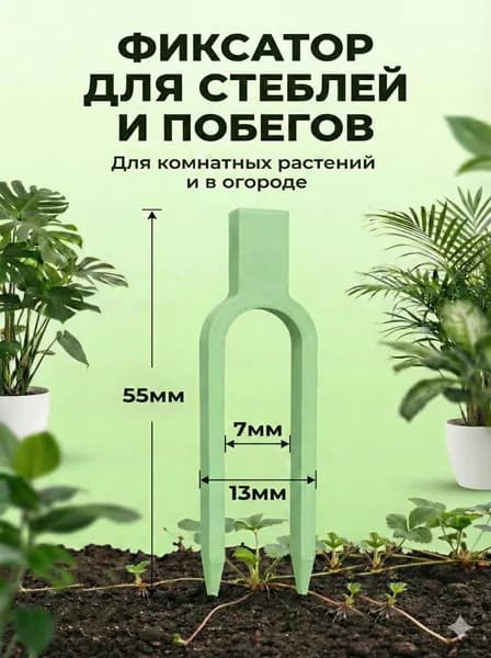 Зеленый плотный многоразовый фиксатор побегов для растений, зажим для рассады и усиков клубники, 18 шт