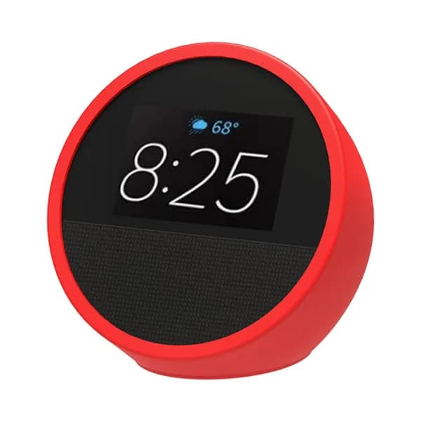 Силиконовый чехол для Amazon Echo Spot 2024, красный, водонепроницаемый и противоударный