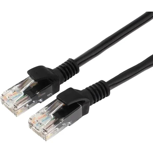 Патч-корд UTP Cablexpert PP12-0.5M/BK кат.5e, 0.5 м, черный