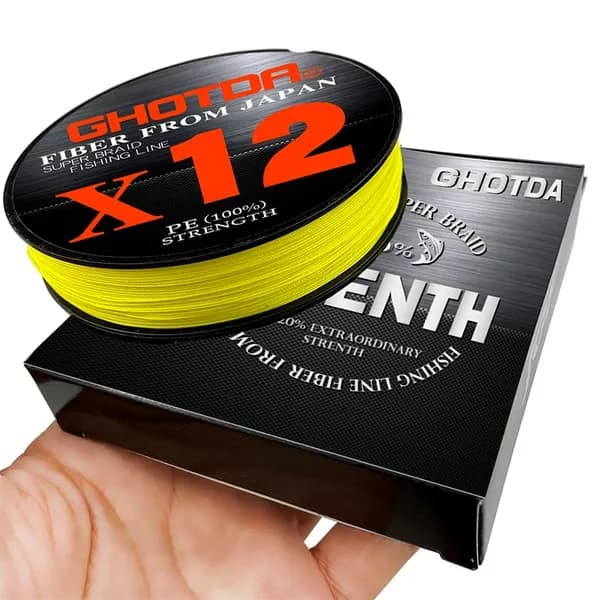 X12 Плетеная леска Сверхпрочная мультифиламентная гладкая полиэтиленовая проволока