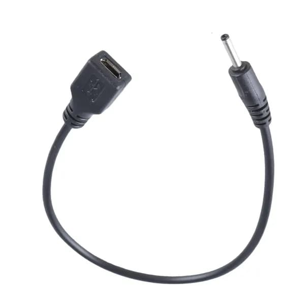 Кабель адаптер 2.5x0.7mm Male USB Female, Черный