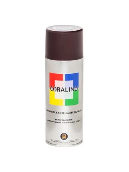 Краска аэрозольная CORALINO RAL 8017 шоколадно-коричневый 520мл