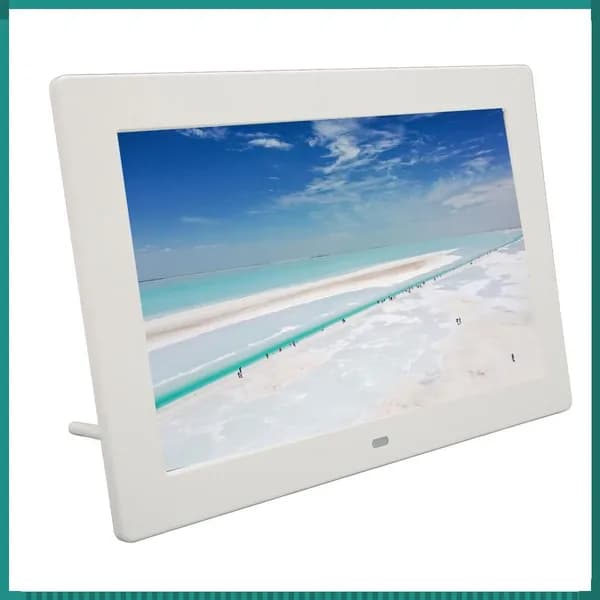 10 Inch Digital Photo Frame, Высококачественный IPS экран, для домашнего использования и подарков Белый британский стандарт