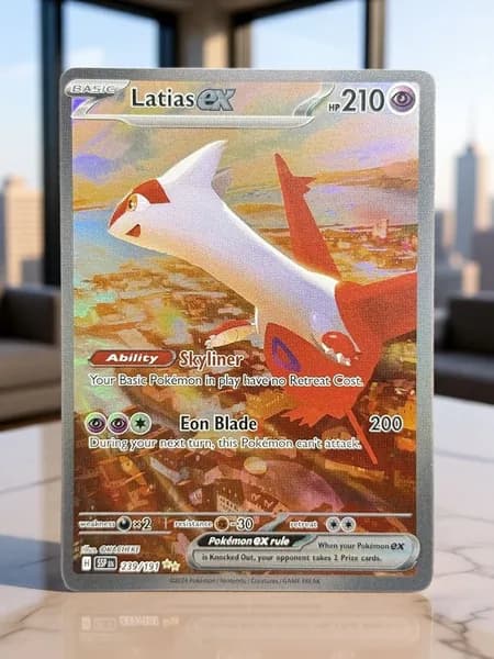 Портативные карты PKM X Настройка и прокси высококачественной Latias ex Surging Sparks (SSP) #239