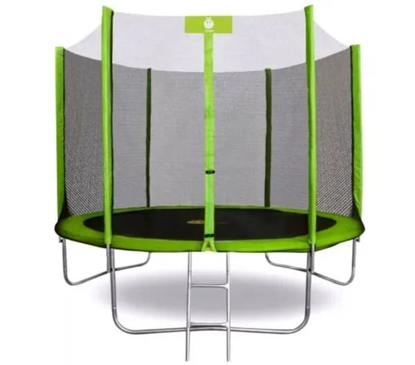 Каркасный батут Smile 10FT (312 см) с внешней защитной сеткой и лестницей 312х312х245 см зеленый