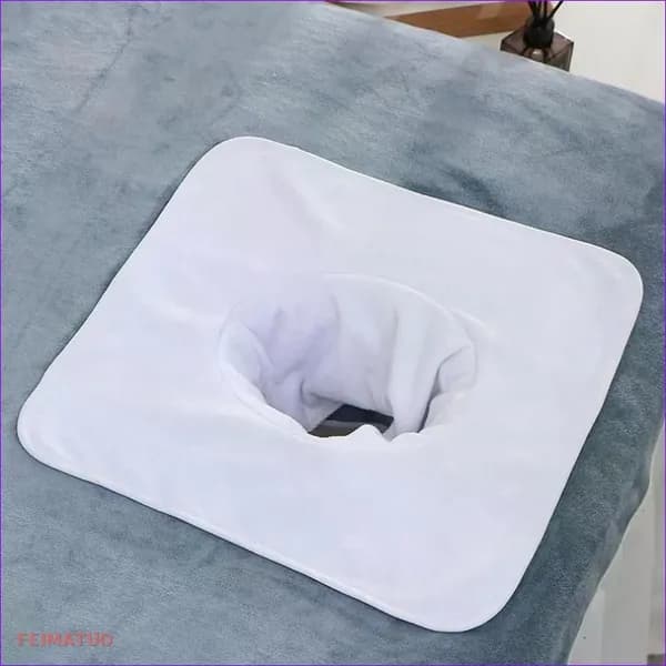 1 кусок 35*35 см полотенце с отверстием для косметического ложа