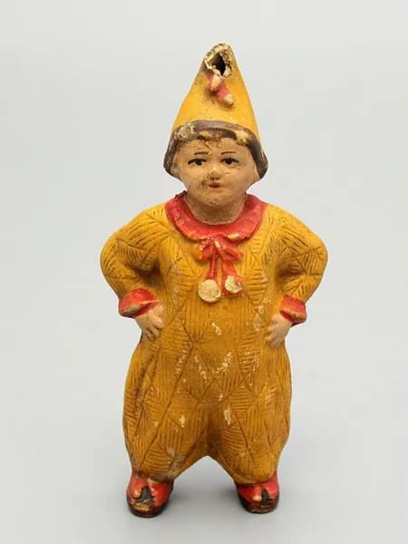 Антикварная детская игрушка "Малый Арлекин", старая резина, 1950-60 гг., СССР