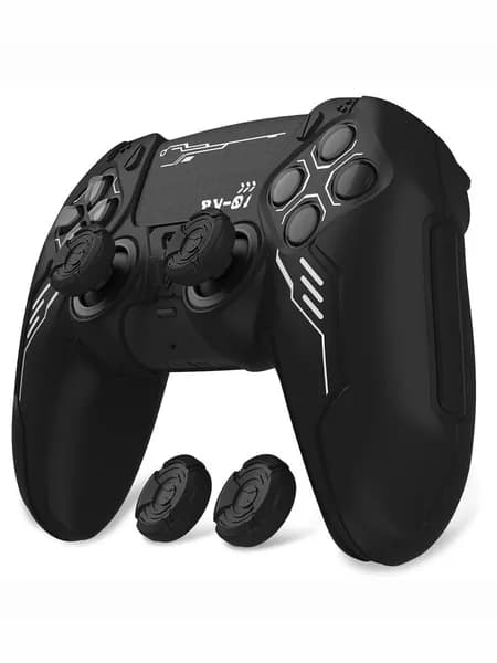 PlayVital Силиконовый чехол Mecha Edition для PS5 геймпада с насадками и стикерами, противоударный, нескользящий, совместим с зарядной станцией
