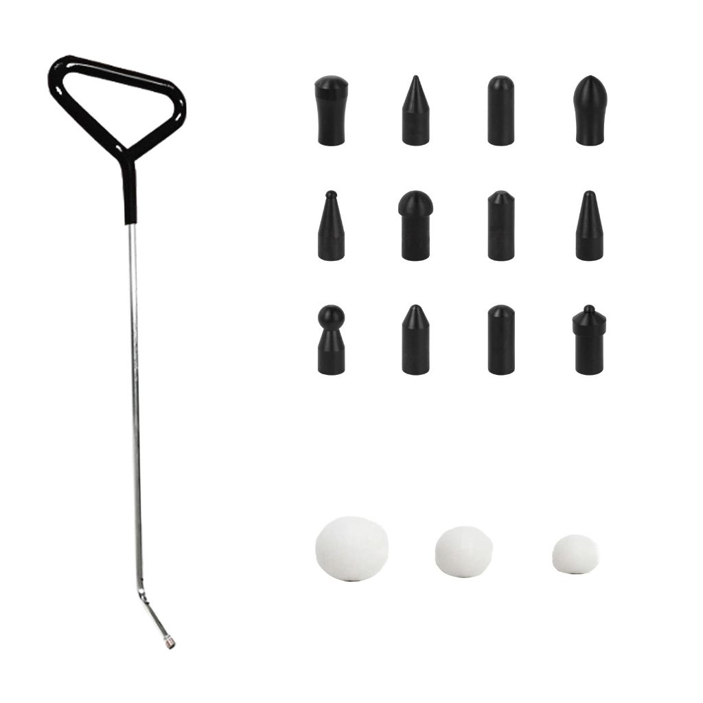 Инструмент для устранения вмятин от града со сменными насадками, черный