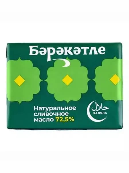 Сливочное масло Бэрэкэтле Крестьянское 72,5% БЗМЖ 180 г