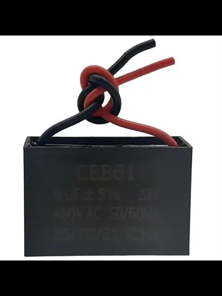 Пусковой конденсатор CBB61 6мкф, 450В гибкие выводы