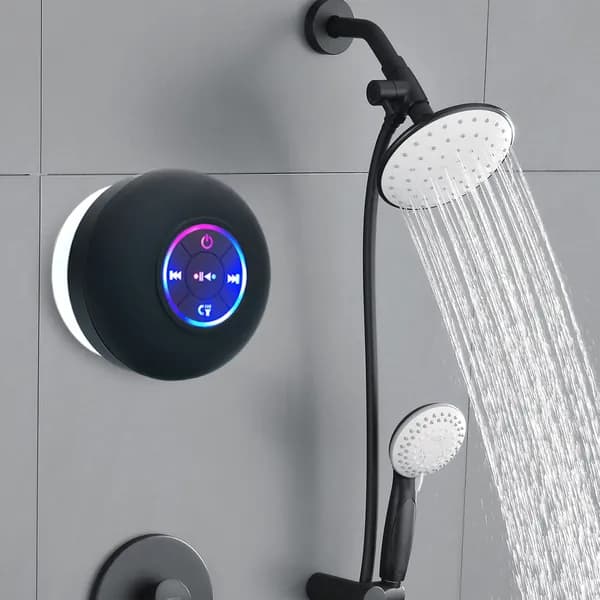 Портативная Bluetooth-колонка с присоской, LED-подсветкой и защитой IPX4