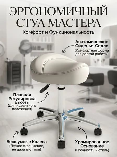 Ортопедический стул, Натуральная замша, белый