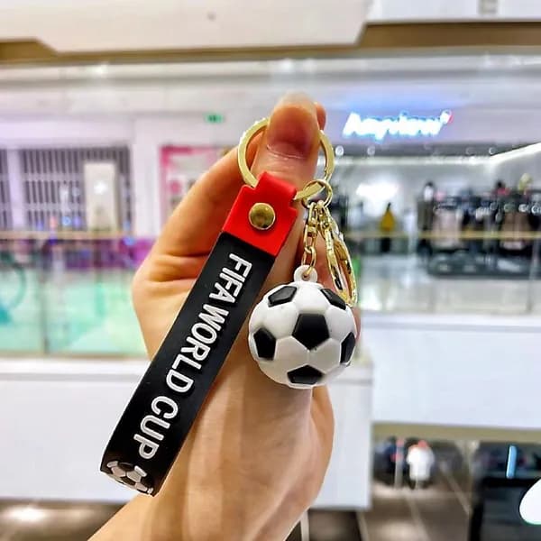 Брелок футбольный FIFA World Cup, мини-мячик из силикона, подвеска для ключей и сумки, подарок болельщику футбола