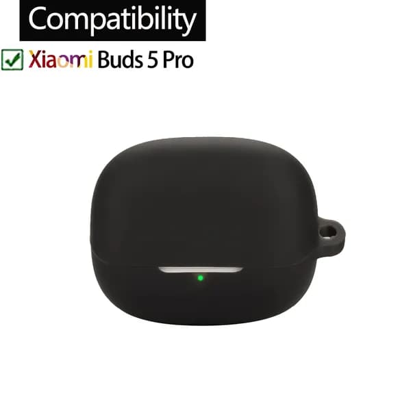 1 шт Защитный чехол для наушников TPU Силикон для Xiaomi Buds 5 Pro, мягкий, с крюком