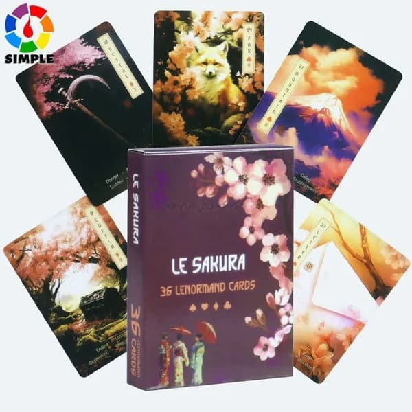 Sakura Renolman Cards, Japanese Illustration, 36 Cards Карты Таро Карточная игра Настольная игра
